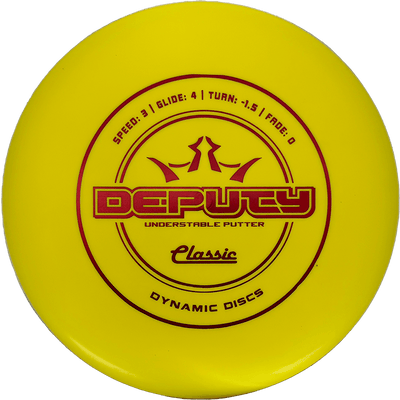 Dynamic Discs Deputy Dynamic Discs Deputy - Classic / 173g - Yellow (Red Foil) - Skyline Disc Golf