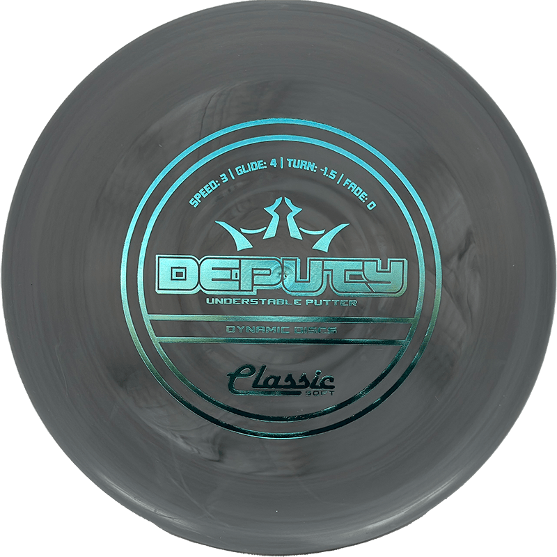 Dynamic Discs Deputy Dynamic Discs Deputy - Classic Soft / 175g - Gray Swirl (Light Blue Foil) *1017* - Skyline Disc Golf