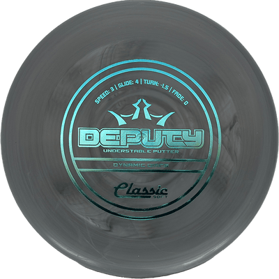 Dynamic Discs Deputy Dynamic Discs Deputy - Classic Soft / 175g - Gray Swirl (Light Blue Foil) *1017* - Skyline Disc Golf