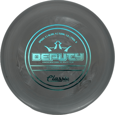 Dynamic Discs Deputy Dynamic Discs Deputy - Classic Soft / 175g - Gray Swirl (Light Blue Foil) *1018* - Skyline Disc Golf