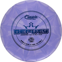 174g - Lavender Burst (Blue Foil) Classic Blend Burst Dynamic Discs Deputy - Skyline Disc Golf
