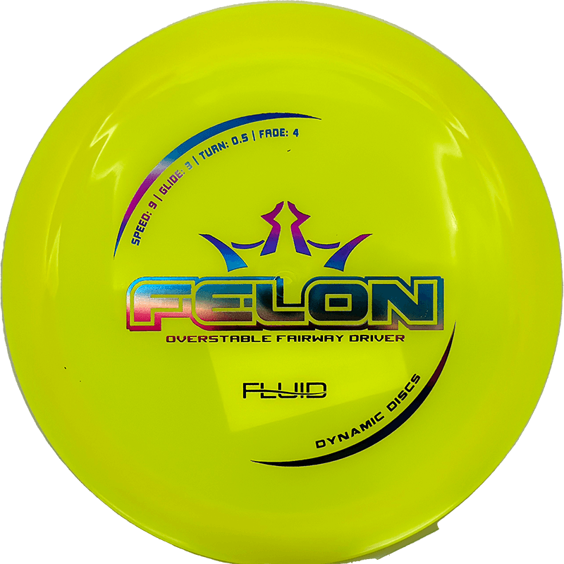 Dynamic Discs Felon Dynamic Discs Felon - Fluid / 173g - Yellow (Morning Sunrise Foil) - Skyline Disc Golf