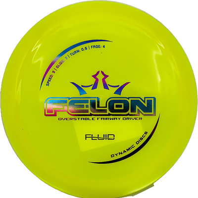 Dynamic Discs Felon Dynamic Discs Felon - Fluid / 173g - Yellow (Morning Sunrise Foil) - Skyline Disc Golf