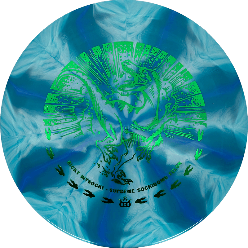 Dynamic Discs Sockibomb Felon Dynamic Discs Sockibomb Felon - Supreme Burst / 176g - Sky Blue/Blue Burst (Green Foil) - Skyline Disc Golf