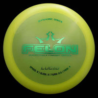 171g - Yellow (Green Foil) Lucid Dynamic Discs Felon - Skyline Disc Golf