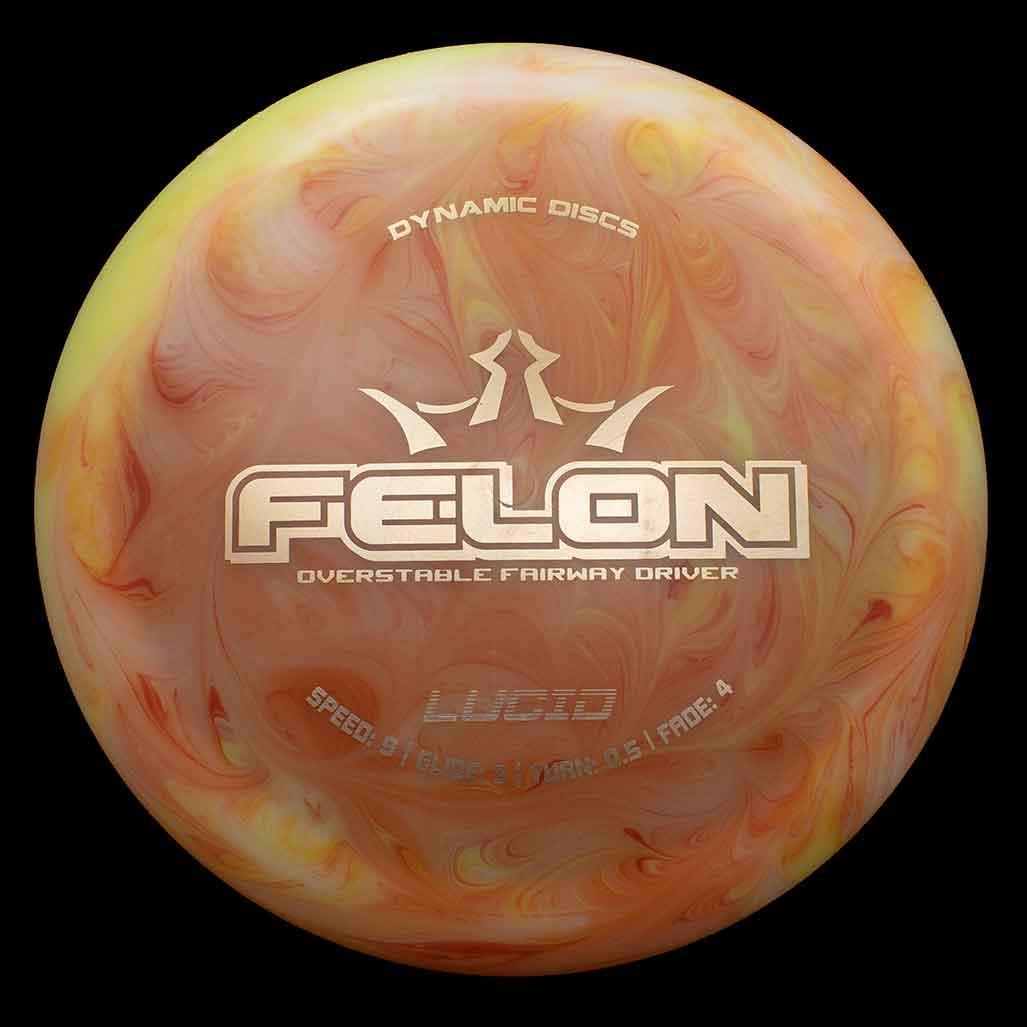 Dynamic Discs Felon - Dyed Dynamic Discs Felon - Dyed - Lucid / 176g - Red/Yellow Swirl (DGB Dyes) - Skyline Disc Golf