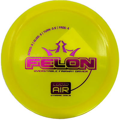 Dynamic Discs Felon Dynamic Discs Felon - Lucid Air / 157g - Yellow (Magenta Foil) - Skyline Disc Golf