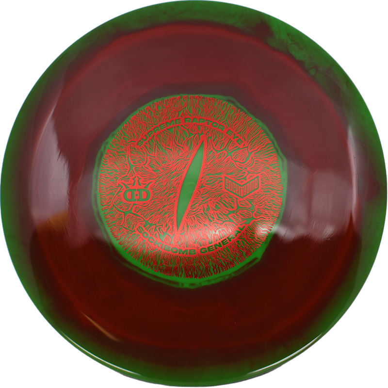 Dynamic Discs General Dynamic Discs General - Supreme Raptor Eye / 174g - Red w/ Green Rim (Red Foil) *013* - Skyline Disc Golf