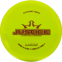 Dynamic Discs Justice - Lucid / 172g - Yellow (Red) - Skyline Disc Golf