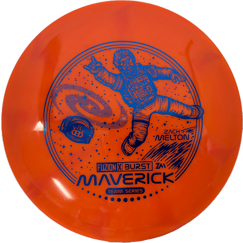 Dynamic Discs Maverick Dynamic Discs Maverick - Fuzion-X Burst - Zach Melton Team Series / 176g - Orange (Blue Foil) - Skyline Disc Golf