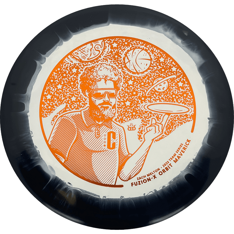 Dynamic Discs Maverick Dynamic Discs Maverick - Fuzion-X Orbit - Zach Melton Team Series / 176g - White w/ Black Rim (Orange Foil) - Skyline Disc Golf