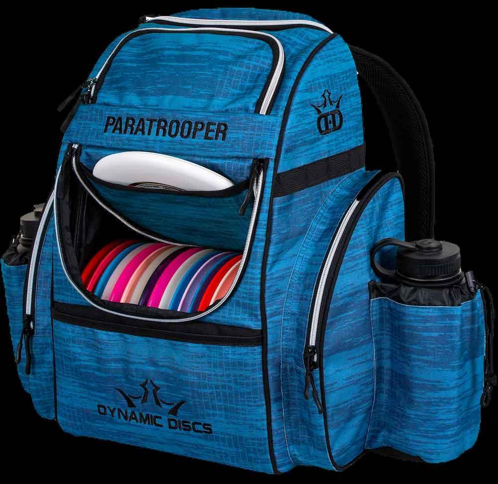 Scratched Camo Blue Dynamic Discs Paratrooper Backpack - Skyline Disc Golf