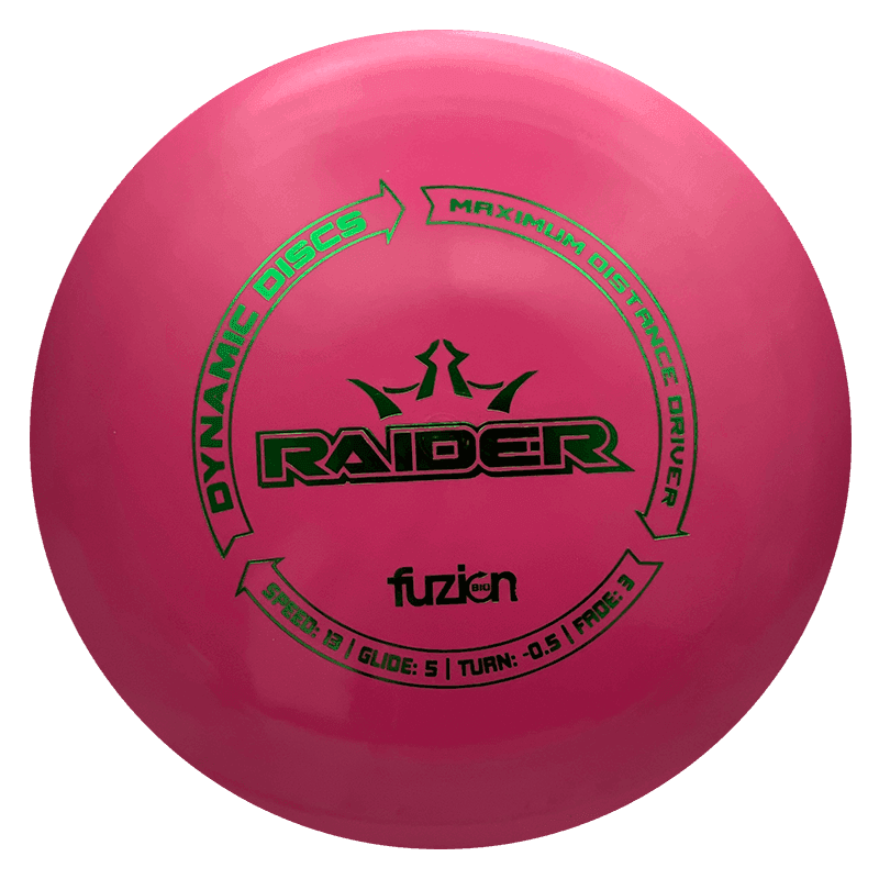 Dynamic Discs Raider - BioFuzion / 173g - Pink (Green Foil) - Skyline Disc Golf