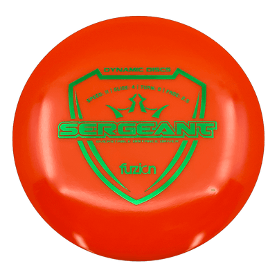 Dynamic Discs Sergeant Dynamic Discs Sergeant - Fuzion / 174g - Orange (Green Foil) - Skyline Disc Golf