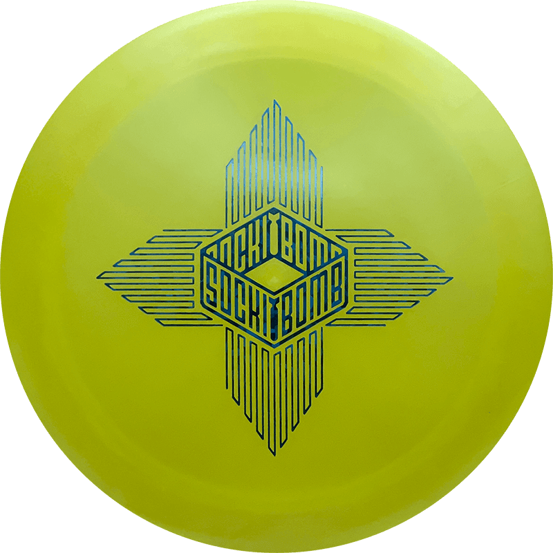 Dynamic Discs Sockibomb Enforcer Dynamic Discs Sockibomb Enforcer - Lucid Chameleon / 173g - Yellow (Blue Shatter) - Skyline Disc Golf