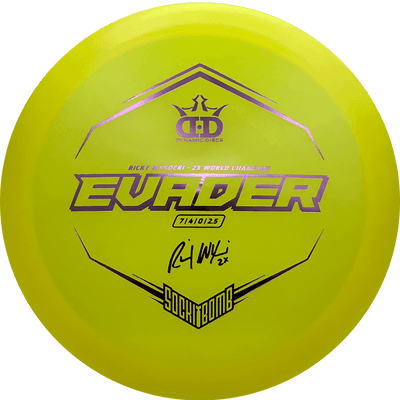 Dynamic Discs Sockibomb Evader Dynamic Discs Sockibomb Evader - Lucid / 175g - Yellow (Lavender Foil) - Skyline Disc Golf