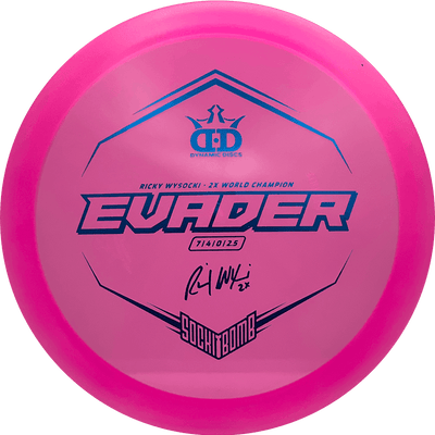 Dynamic Discs Sockibomb Evader Dynamic Discs Sockibomb Evader - Lucid / 176g - Pink (Blue Foil) - Skyline Disc Golf