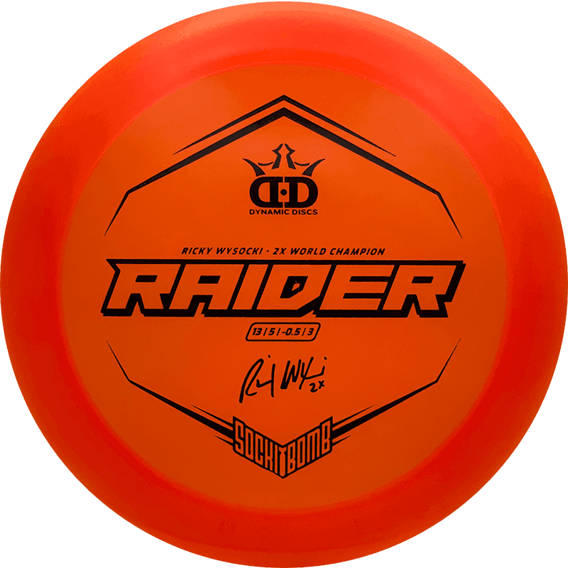 176g - Orange (Black) Lucid Dynamic Discs Sockibomb Raider - Skyline Disc Golf