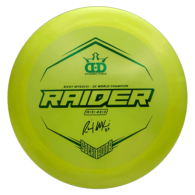 Dynamic Discs Sockibomb Raider Dynamic Discs Sockibomb Raider - Lucid Ice Glimmer / 175g - Yellow (Green Foil) - Skyline Disc Golf