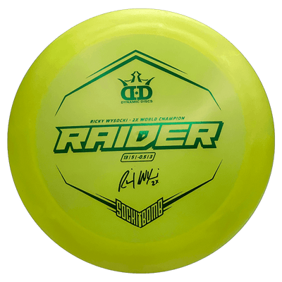 Dynamic Discs Sockibomb Raider Dynamic Discs Sockibomb Raider - Lucid Ice Glimmer / 176g - Yellow (Green Foil) - Skyline Disc Golf