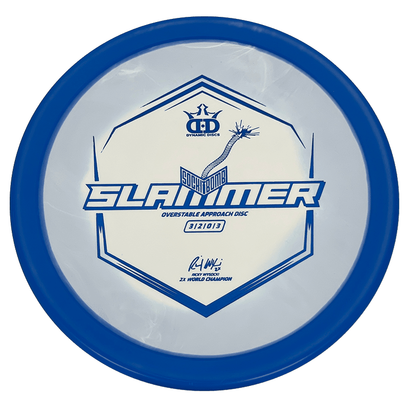 Dynamic Discs Sockibomb Slammer Dynamic Discs Sockibomb Slammer - Classic Supreme Orbit / 175g - Blue (Blue - Ignite Stamp v1) *1056* - Skyline Disc Golf