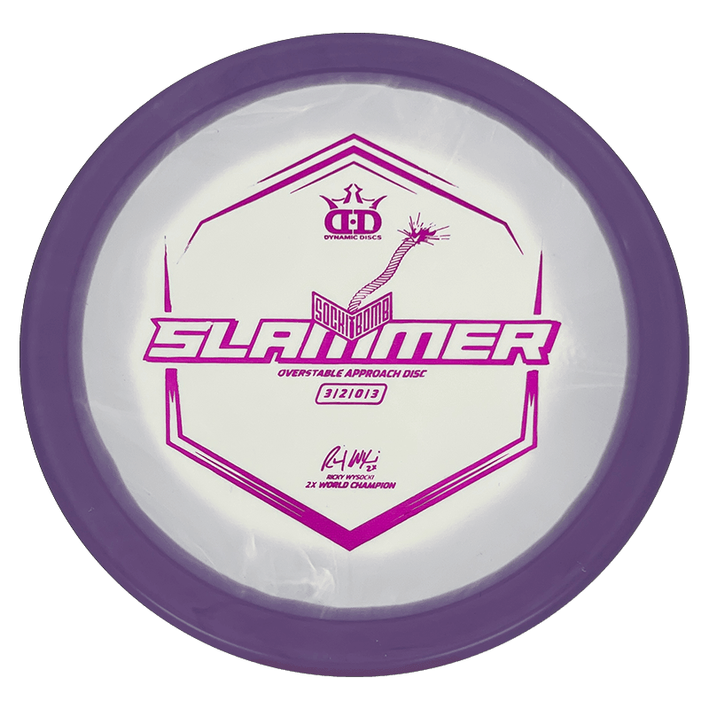 Dynamic Discs Sockibomb Slammer Dynamic Discs Sockibomb Slammer - Classic Supreme Orbit / 175g - Lavender (Magenta Foil - Ignite Stamp v1) *1053* - Skyline Disc Golf