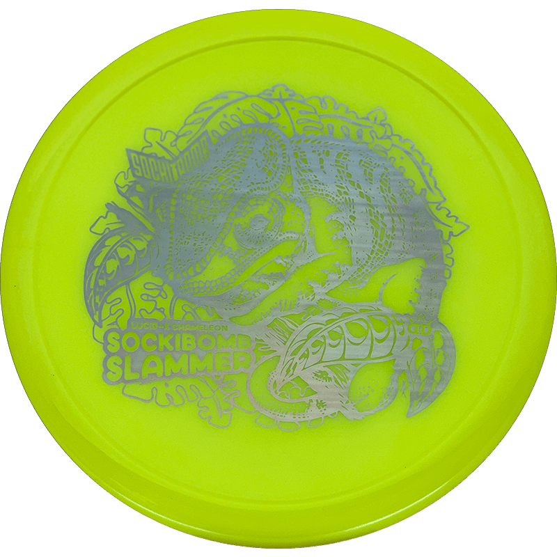 Dynamic Discs Sockibomb Slammer Dynamic Discs Sockibomb Slammer - Lucid-X Chameleon / 174g - Yellow (Pewter) - Skyline Disc Golf