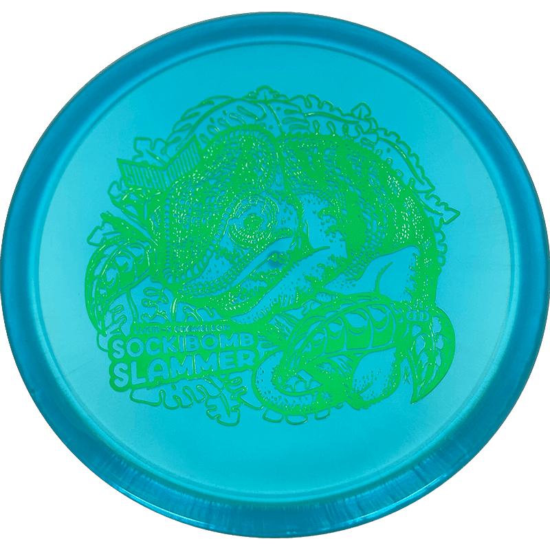 Dynamic Discs Sockibomb Slammer Dynamic Discs Sockibomb Slammer - Lucid-X Chameleon / 175g - Blue (Green Foil) - Skyline Disc Golf