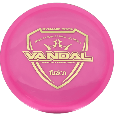 Dynamic Discs Vandal Dynamic Discs Vandal - Fuzion / 173g - Pink (Gold) - Skyline Disc Golf