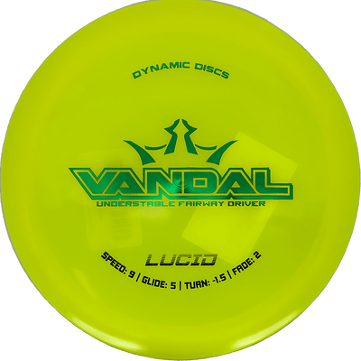 Dynamic Discs Vandal Dynamic Discs Vandal - Lucid / 172g - Yellow (Green Foil) - Skyline Disc Golf