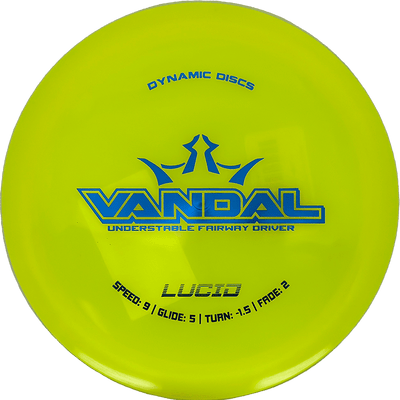 Dynamic Discs Vandal Dynamic Discs Vandal - Lucid / 174g - Yellow (Blue Foil) - Skyline Disc Golf