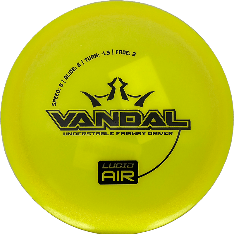 Dynamic Discs Vandal Dynamic Discs Vandal - Lucid Air / 158g - Yellow (Black) - Skyline Disc Golf