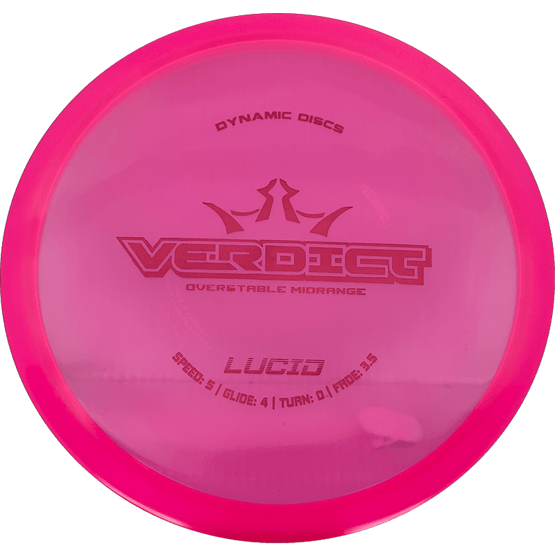 Dynamic Discs Verdict Dynamic Discs Verdict - Lucid / 173g - Pink (Red Foil) - Skyline Disc Golf