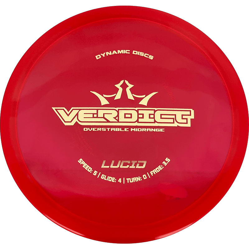 Dynamic Discs Verdict Dynamic Discs Verdict - Lucid / 178g - Red (Gold) - Skyline Disc Golf