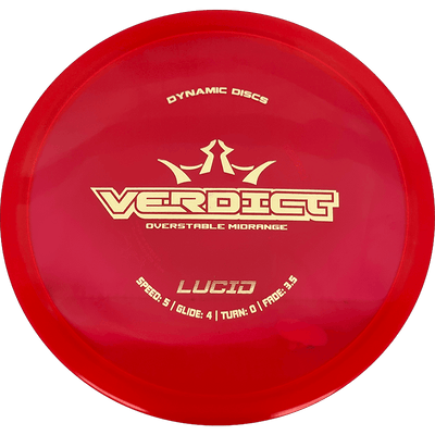 Dynamic Discs Verdict Dynamic Discs Verdict - Lucid / 178g - Red (Gold) - Skyline Disc Golf