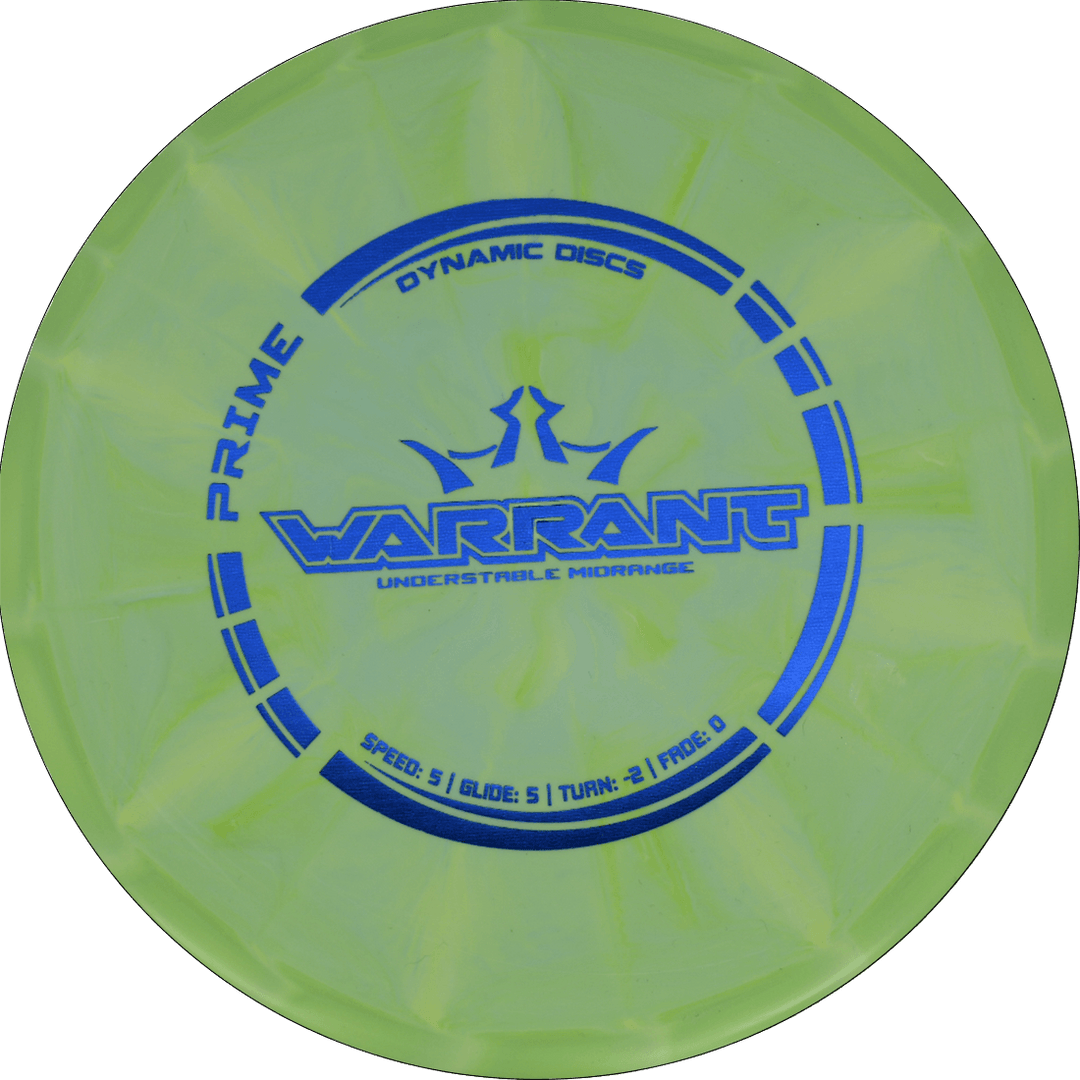 Dynamic Discs Warrant - Prime Burst / 174g - Green Burst (Blue Foil)