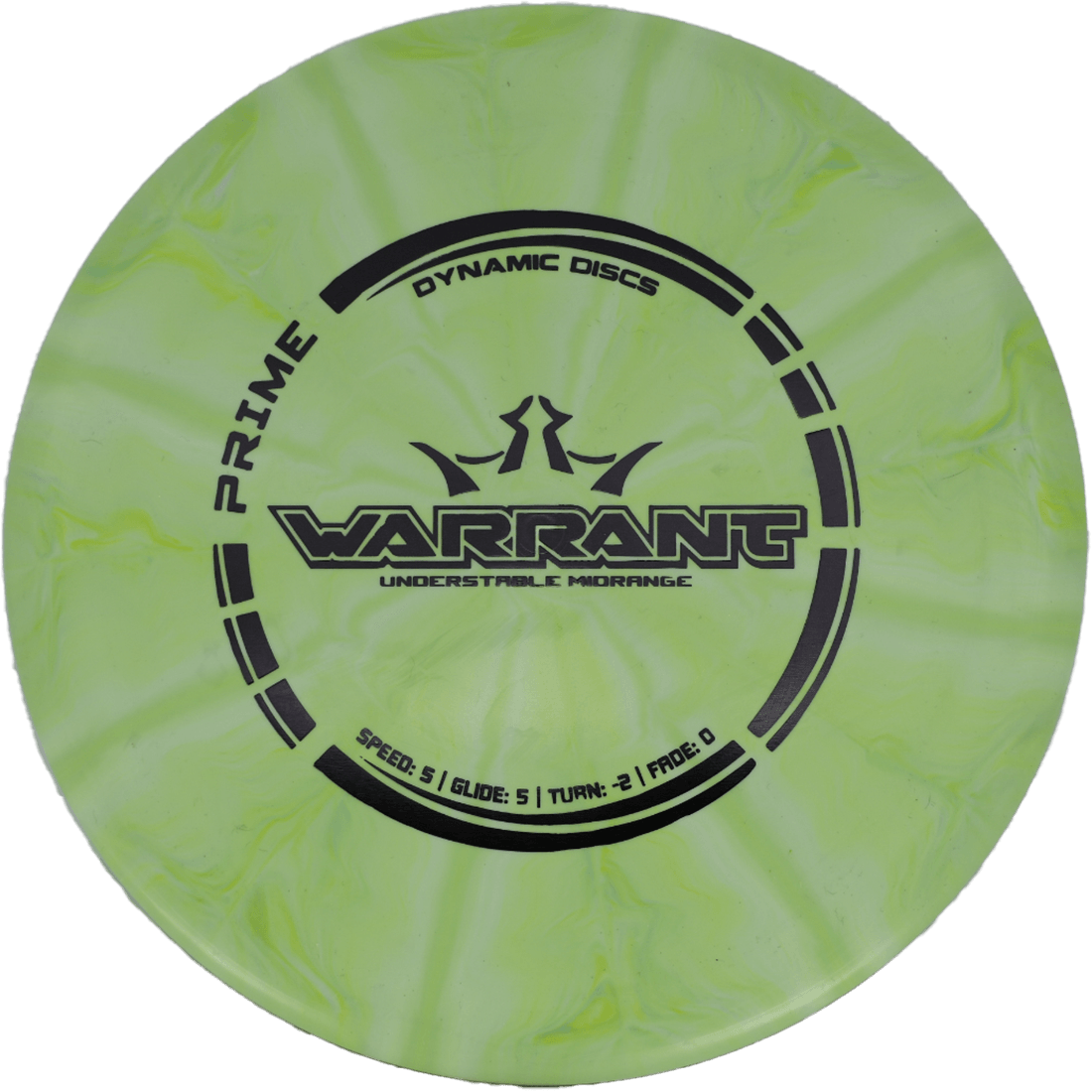 177g - Green Burst (Black) Prime Burst Dynamic Discs Warrant - Skyline Disc Golf