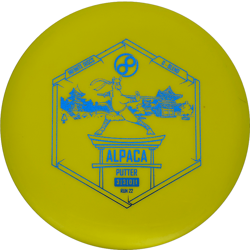 Infinite Discs Alpaca Infinite Discs Alpaca - D-Blend / 175g - Yellow (Blue Foil) - Skyline Disc Golf