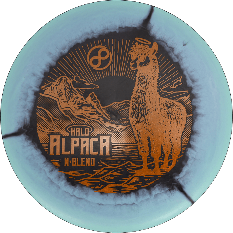 171g - Black w/ Sky Blue Rim (Orange) Halo N - Blend Infinite Discs Alpaca - Skyline Disc Golf