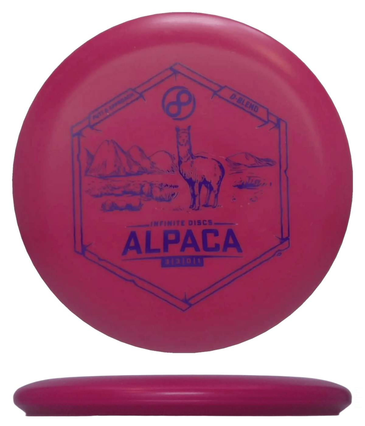 Infinite Discs Alpaca - D-Blend / 175g - Red (Navy Blue) - Skyline Disc Golf