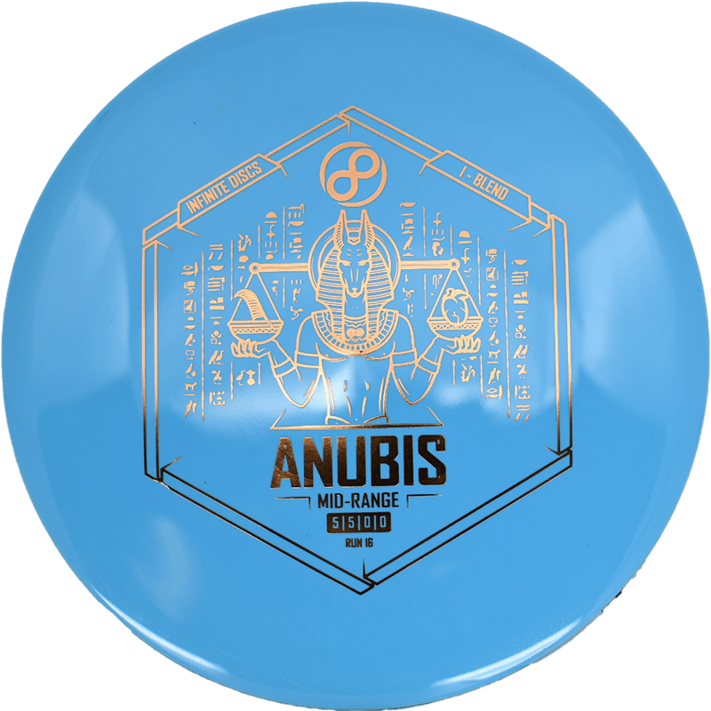 175g - Sky Blue (Gold) I - Blend Infinite Discs Anubis - Skyline Disc Golf