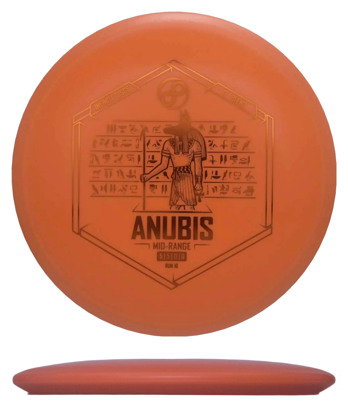 Infinite Discs Anubis - D-Blend / 180g - Orange (Orange Foil) - Skyline Disc Golf