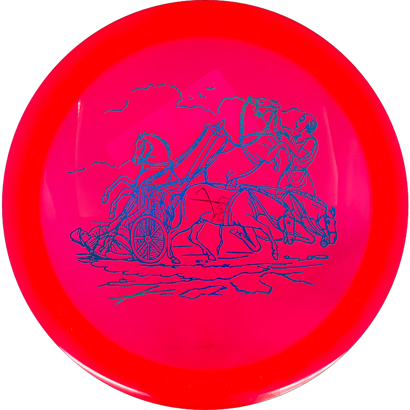 Infinite Discs Aztec Infinite Discs Aztec - Gummy C-Blend (X-Out) / 173g - Hot Red (Blue Chrome) - Skyline Disc Golf