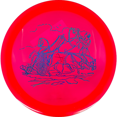 Infinite Discs Aztec Infinite Discs Aztec - Gummy C-Blend (X-Out) / 173g - Hot Red (Blue Chrome) - Skyline Disc Golf