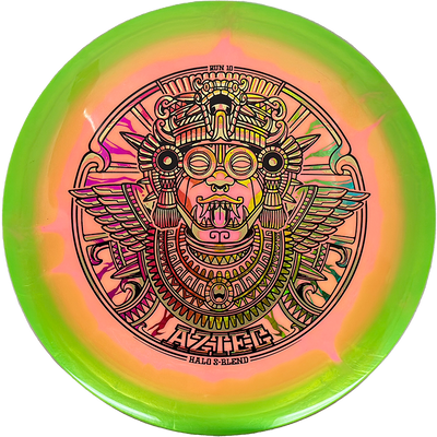 Infinite Discs Aztec Infinite Discs Aztec - Halo S-Blend / 173g - Peach w/ Lime Rim (Rainbow) - Skyline Disc Golf