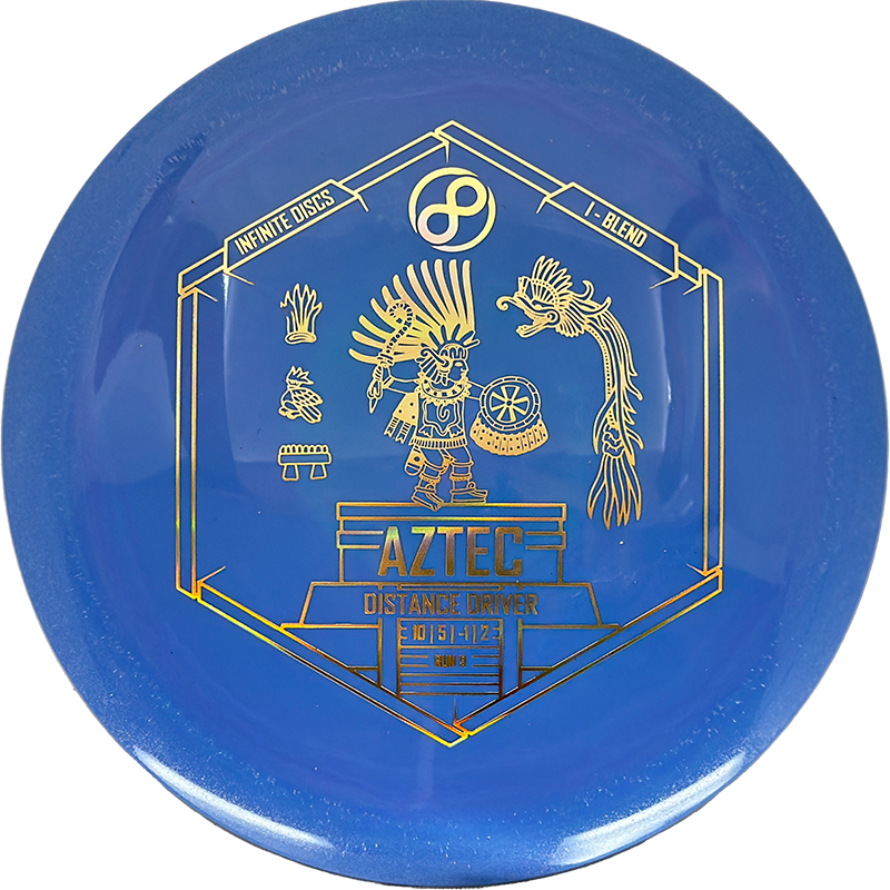 Infinite Discs Aztec Infinite Discs Aztec - I-Blend / 170g - Blue (Gold Chrome) - Skyline Disc Golf