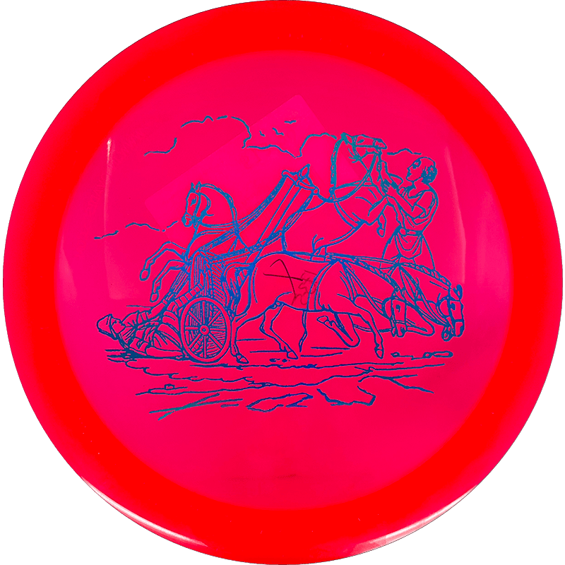 Infinite Discs Aztec Infinite Discs Aztec - Gummy C-Blend (X-Out) / 173g - Hot Red (Blue Chrome) - Skyline Disc Golf