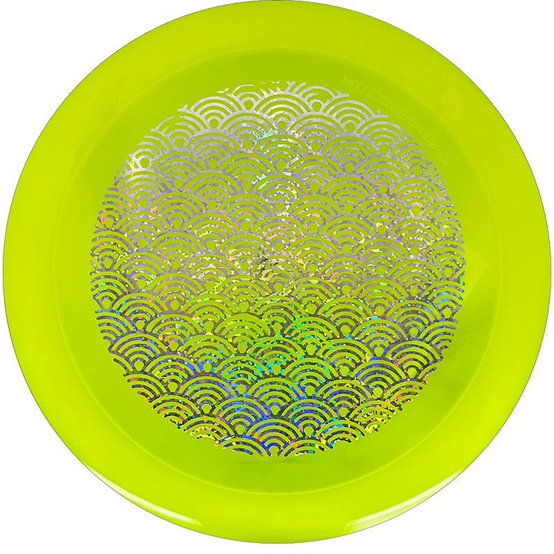 Infinite Discs Aztec Infinite Discs Aztec - Gummy C-Blend (X-Out) / 173g - Yellow (Chrome Shatter) - Skyline Disc Golf