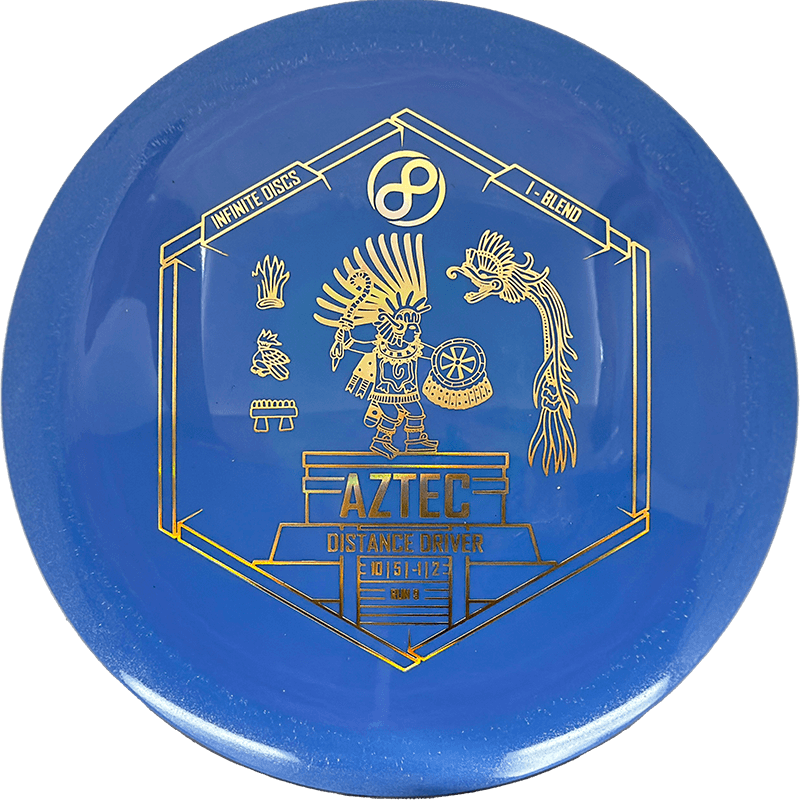 Infinite Discs Aztec Infinite Discs Aztec - I-Blend / 170g - Blue (Gold Chrome) - Skyline Disc Golf