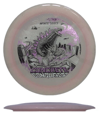 Infinite Discs Conqueror - Concrete / 173-75g - Off-White Pearl (White/Black/Pink) - Skyline Disc Golf